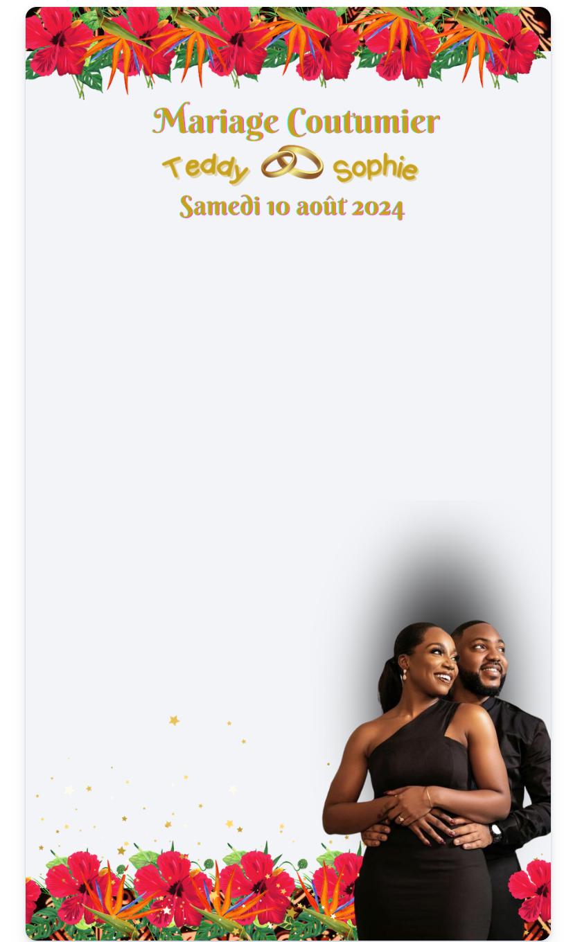 Filtre Snapchat Mariage Coutumier Teddy & Sophie