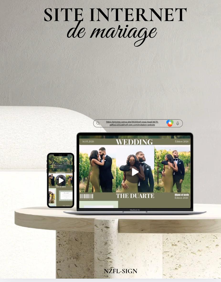 Site internet de mariage The Duarte