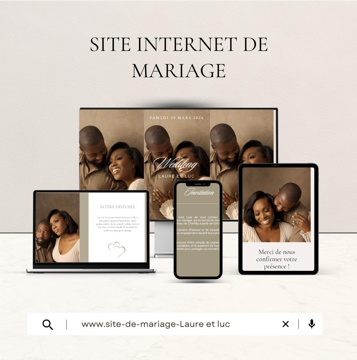 Site internet de mariage Laure & Luc