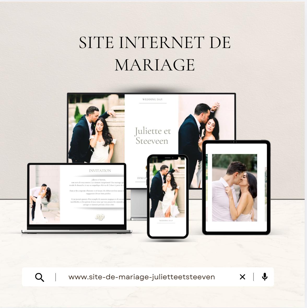 Site internet de mariage Juliette & Steeveen